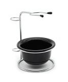 Shaving Stand Kits for Men Universal Heavy Stainless Shaving Brush Stand Holder with Shaving Bowl-The Best Safety Razor Stand for Place Manual Razor Blades Shaving Brush Shaving Bowl (Black) - Buy Online on GoSupps.com