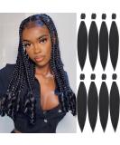 Leeven 8 Packs Black Pre Stretched Braiding Hair Synthetic Yaki EZ Braiding Coi Leray Braids Knotless Braiding Hair Extensions Pre Stretched Hot Water Setting Crochet Braids /26 Inch 1B# 26 Inch (Pack of 8) 1B - Buy Online on GoSupps.com