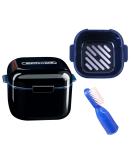 Prosthesis Box for Dentures & Braces | Portable Storage with Filter & Finger Toothbrush - Buy Online on GoSupps.com