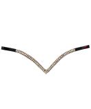 Start Wodenhringriemen Horse Glitter Headband | Leather Diamond Stirrup Strap for Warmblood Thoroughbred & Pony | COB Black/Shimmering - Buy Online on GoSupps.com