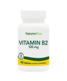NaturesPlus Vitamin B2 (Riboflavin) 100mg - 90 Vegetarian Tablets | Energy & Metabolism Booster | Gluten-Free | Promotes Overall Health - Buy Online on GoSupps.com