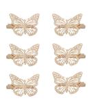Ruwado Butterfly Hair Clips Set - Vintage Retro Small Claw Hairpins in Gold (3 Pairs) - Hair Styling Barrettes for Kids, Girls, Teens, Women - Buy Online on GoSupps.com