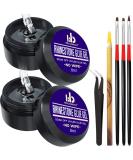 Nail Art Rhinestone Glue Gel Set | 8mlx2 No Wipe Adhesive Resin for Gem Jewelry | LED Light Cure Needed | Clear Gel Polish Decoration Kit with Tools - 3 Brushes, Pickup Pen, Tweezer - Buy Online on GoSupps.com