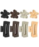 KDIMSU 8-Piece Non-Slip Hair Clip Set for Women - Square & Flower Shapes Matte Claw Clips for Thin to Medium Hair 4 Stylish Colors - Buy Online on GoSupps.com