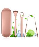 Acwoo Tongue Cleaner Set - 3 Stainless Steel Tongue Scrapers for Oral Care | Rose Gold Tongue Brush for Bad Breath Relief - Buy Online on GoSupps.com