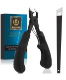 Professional Foot Nail Clipper Set - Super Sharp Stainless Steel Nail Tongs for Thick & Ingrown Nails | Pedicure Foot Care | 2 Piece Nail Scissors & File - Buy Online on GoSupps.com