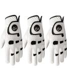 Finger ten golf gloves men left hand right with ball marker 2 pieces or 3 pieces not couple all weather leather handle golf gloves left right golf glove men golf gloves wear on the left hand ---3 piece - Buy Online on GoSupps.com