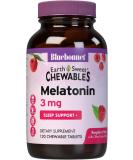 Bluebonnet Nutrition EarthSweet Chewables Melatonin Natural Raspberry Flavor 3 mg 120 Chewable Tablets - Buy Online on GoSupps.com
