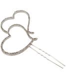 AKORD Wedding Birthday Cake Topper Decoration Crystal Silver 6.4 x 5.5 x 4.5 cm - Buy Online on GoSupps.com