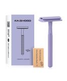 Kinghood Double Edge Safety Razor for Men & Women, Eco Friendly Women Razor for Body & Face, Zero Waste Reusable Razor, Metal Handle Safety Razor with 10 Blades (Light Purple) - Buy Online on GoSupps.com
