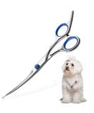 Pet Grooming Scissors Jiasoval 6" Up Curved Dog Grooming Scissors Set with Safety Round Tip Stainless Steel Pet Grooming Dog Cat Hair Cutting Trimming Scissors - Buy Online on GoSupps.com