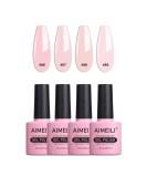 AIMEILI Gel Nail Polish Set Nude Gel Polish Set Soak Off UV LED Glossy Nail Salon Set Gel Varnish Nail Art Manicure Pedicure - Long Lasting & Easy to Apply 4pcs X 10ml - Kit28 KIT4-28 10 ml (Pack of 4) - Buy Online on GoSupps.com