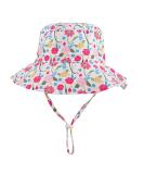 LACOFIA Toddler Baby Sun Hat | Wide Brim Summer Bucket Hat for Outdoor Swim | Adjustable 6-24 Months | Unisex Kids Beach Pool Hat (B-Rose) - Buy Online on GoSupps.com