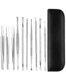 Mesee 10-Piece Blackhead Remover & Tweezers Set | Stainless Steel Acne & Pore Cleaner Accessories with Storage Box - Buy Online on GoSupps.com