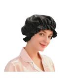 Zimasilk 100% Mulberry Silk Hair Wrap for Women - Double-Aged Elastic Sleep Cap (Black) | Premium Hair Care - Buy Online on GoSupps.com
