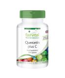 Fairvital Quercetin and Vitamin C Vegan Capsules - High Dosage Antioxidant Supplement - 120 Count - Buy Online on GoSupps.com