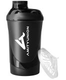 Protein Shaker 800 ml with sieve - Original Fitness Mixer - Excecacy -proof - BPA free with scale for creamy whey protein powder shakes protein isolate and BCAA concentrates in black deluxe - Buy Online on GoSupps.com