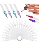 Fansunta 300 Pieces Nail Swatch Sticks Stiletto, Nail Polish Color Sample Sticks, Nail Display Sticks with Metal Ring, nail color swatches for Showing Nail Art Transparent - Buy Online on GoSupps.com