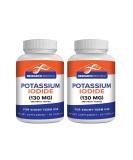 Max-Bio 130mg Potassium Iodide Supplement 2 Pack - 120 Capsules for Thyroid Support - Unflavored KI Iodine Tablets - Buy Online on GoSupps.com
