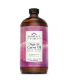 Heritage Store Organic Castor Oil, Nourishing Hair Treatment, Deep Hydration for Healthy Hair Care, Skin Care, Eyelashes & Brows, Castor Oil Packs, Cold Pressed, Hexane Free, Vegan, Cruelty Free, Glass Bottle, 32oz 32 Fl Oz (Pack of 1) - Buy Online on GoSupps.com