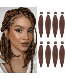 Leeven 16 Inch Pre Stretched Braiding Hair Red Brown Kanekalon EZ Braiding Hair 8 Packs Crochet Braiding Hair Extensions /16 Inch 30# 16 Inch (Pack of 8) 30# - Buy Online on GoSupps.com