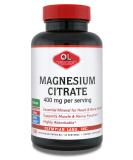Buy Olympian Labs Magnesium Citrate 400mg - Vegan, Allergen-Free, Non-GMO Supplement for Nervous System, Muscle & Bone Health - 100 Count - Buy Online on GoSupps.com