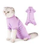 Shop Heywean Katzenbody - Post-Surgery Recovery Shirt for Cats | Long-Sleeved Anti-Trim XS Purple | Ideal After Castration Surgery - Buy Online on GoSupps.com