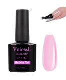 VNICESLI 7 in 1 Builder Nail Gel - 10ml UV/LED Gel for Nail Extensions Strengthening & Design (Pink) | International Shipping - Buy Online on GoSupps.com