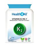 Health4All Vitamin K2 MK7 200mcg 180 Tablets - Vegan Natural K2 from Natto Beans Fermentation - High Strength K2MK7 Supplements - 180 Count Pack - Buy Online on GoSupps.com