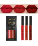 3pcs Dark Red Matte 24-Hour Liquid Lipstick Set | Long-Lasting & Waterproof Lip Stain | Smudge-Proof Lip Gloss Gift Set | Women's Makeup Kit - Buy Online on GoSupps.com