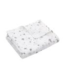Miracle Baby Muslin Swaddle Blanket 115x150cm - Grey Stars - Cotton Summer Layer - For Boys and Girls - Buy Online on GoSupps.com