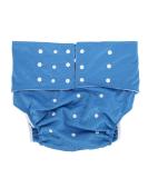Adjustable Washable Adult Diaper Pants - Reusable Cloth Diaper for Incontinence (Dark Blue) - Buy Online on GoSupps.com