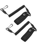 Fhioevt 2-Piece Paracord Tactical Lanyard with Carabiner - Extendable 150cm Keychain for Keys Fishing and Camping (Black) - International Shipping Available - Buy Online on GoSupps.com