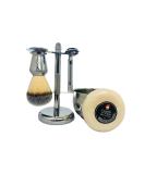 Shop G.B.S Men's Shaving Set - Safety Razor Brush Bowl & Sandalwood Aftershave - International Shipping Available - Buy Online on GoSupps.com