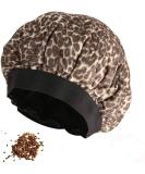 Locisne Cordless Deep Conditioning Hair Heat Cap - Microwavable Heat Cap for Hair Therapy with Flaxseed Interior - Leopard Print - Buy Online on GoSupps.com