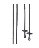 Sunride Elastic Tubes with Grips for Horses - Soft Real Leather & Grippy Rubber - 280 cm Black - Buy Online on GoSupps.com