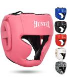 HUNTER Professional Boxing MMA Training Headgear | Pink Headguard for Kickboxing, Muay Thai, Grappling, Karate, Taekwondo - S/M Size - Buy Online on GoSupps.com