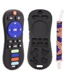 Black Remote Teether for Babies 0-6months & 6-12months - Soft Silicone Teething Toy - Buy Online on GoSupps.com