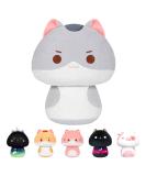 Mewaii 14'' Soft Cat Mushroom Stuffed Animal Plush Pillow Squishy Toy - Gray | 14 Inch - Buy Online on GoSupps.com