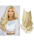 SARLA 18 Inch Invisible Wire Hair Extension Curly Wavy Synthetic Hairpiece for Women - Beach Blonde - Buy Online on GoSupps.com