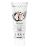 Spascriptions Charcoal Smoothing Foot Scrub | Exfoliating Sea Salt & Aloe Vera Wash - Renew Soft Feet & Heal Cracked Heels 10.5 oz - Buy Online on GoSupps.com