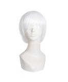 MapofBeauty Men's Short Straight Cosplay Wig - White - Buy Online on GoSupps.com