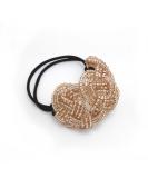 Meilliwish Crystal Beads Ponytail Holder Hair Tie in Yellow - Chic & Durable Hair Accessory for All Hair Types - Buy Online on GoSupps.com