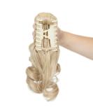 SEGO Ponytail Extension - Voluminous Wavy Real Hair Top Piece - Ashblond Mix - 30cm (110g) - International Shipping Available - Buy Online on GoSupps.com