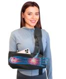 Ultimate Comfort Arm Sling with Upgraded Straps & Convenient Pocket - Large Black Shoulder Immobilizer for Injury Recovery - Buy Online on GoSupps.com