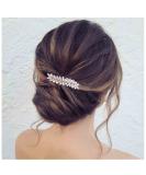 Yheakne Crystal Wedding Hair Clip Barrette Gold Rhinestone Hair Barrette Clips Bling Bridal Headpieces Decorative Head Clip Headwear Crystal Hair Clip Shine Cz Bride Hair Accessories for Women(Gold) - Buy Online on GoSupps.com