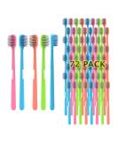 Buy Prepasted Colorful Soft Bristles Disposable Toothbrushes - Bulk 72 Pack for Travel & Convenience - Buy Online on GoSupps.com