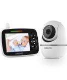 Baby Monitor with Remote Pan-Tilt-Zoom Camera  3.5 Large Display Video Baby Monitor with Camera and Audio |Infrared Night Vision |Two Way Talk | Room Temperature| Lullabies and 960ft Range (V2) - Buy Online on GoSupps.com