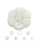 460 Mixed White Pearl Heart Nail Charms - DIY Manicure Accessories - Buy Online on GoSupps.com