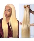 613 Blonde Straight Human Hair Bundles - 26 Inch 100% Unprocessed Remy Hair Extensions - Buy Online on GoSupps.com